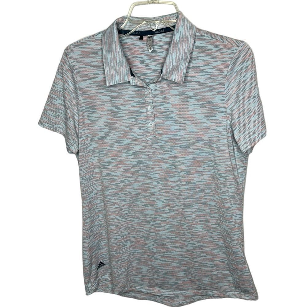 Adidas Space-dye Polo Short Sleeve Top. Size Medium.